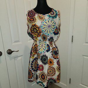 Shein Abstract Multi Colour Print Summer Dress